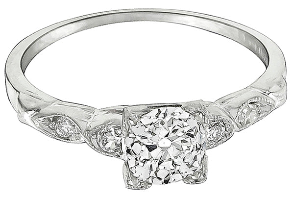 Vintage 0.87ct Diamond Engagement Ring