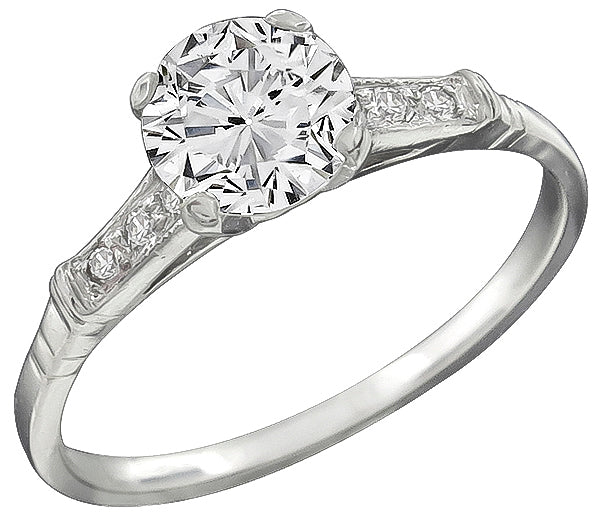 Vintage 0.89ct Diamond Engagement Ring