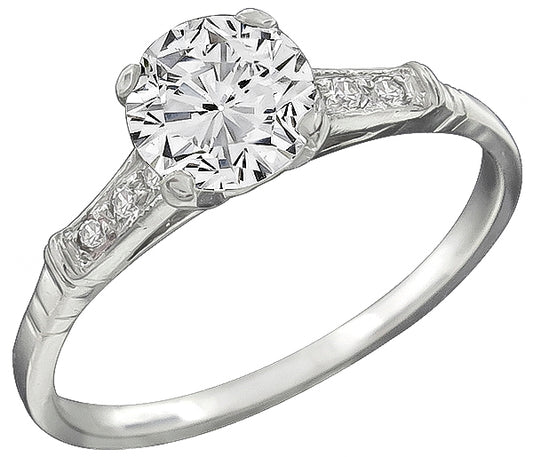 Vintage 0.89ct Diamond Engagement Ring