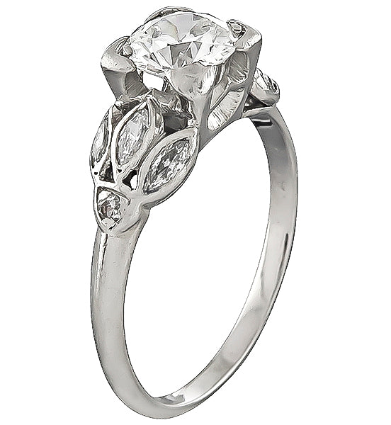 Vintage 0.90ct Diamond Engagement Ring