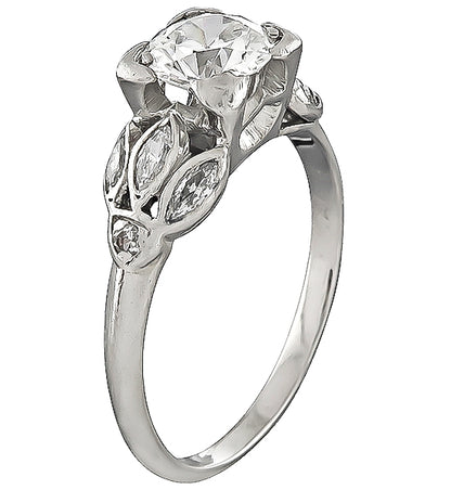 Vintage 0.90ct Diamond Engagement Ring