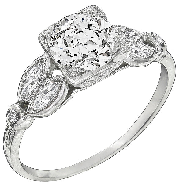 Vintage 0.93ct Diamond Engagement Ring