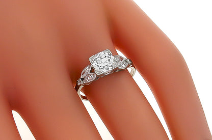 Vintage 0.93ct Diamond Engagement Ring