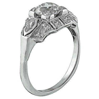 Vintage 0.95ct Diamond Engagement Ring