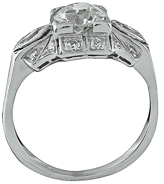 Vintage 0.95ct Diamond Engagement Ring