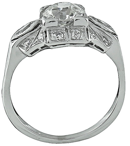 Vintage 0.95ct Diamond Engagement Ring