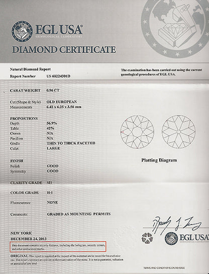 Vintage 0.96ct Diamond Engagement Ring