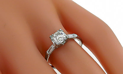 Vintage 0.97ct Diamond Engagement Ring