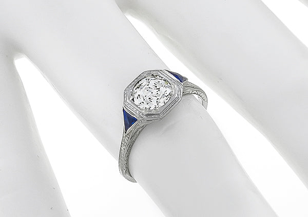 Vintage 0.98ct Diamond Engagement Ring