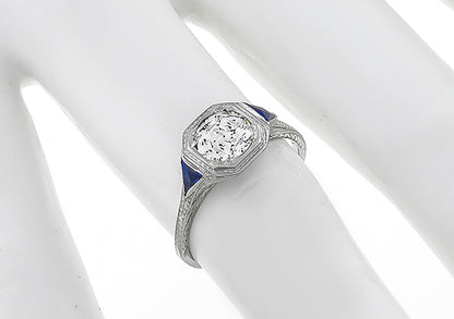 Vintage 0.98ct Diamond Engagement Ring