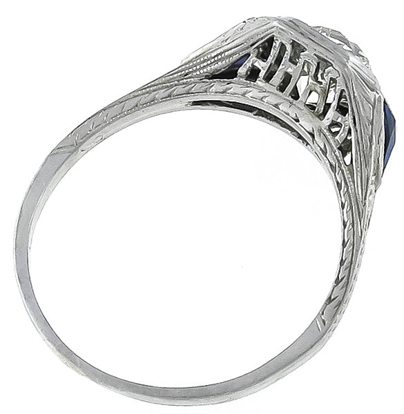 Vintage 0.98ct Diamond Engagement Ring