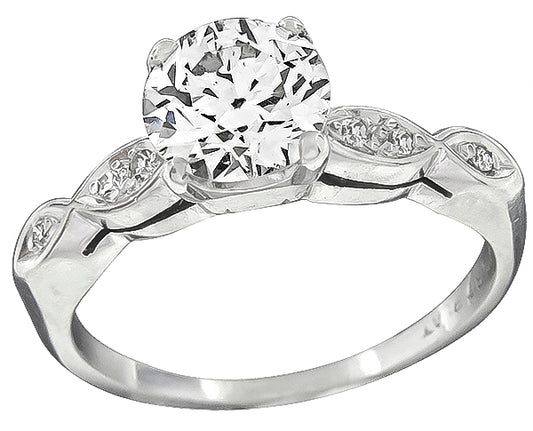 Vintage 0.98ct Diamond Engagement Ring