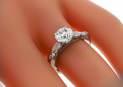 Vintage 0.98ct Diamond Engagement Ring