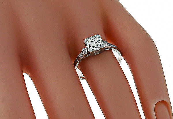 Vintage 0.98ct Diamond Engagement Ring