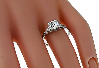 Vintage 0.98ct Diamond Engagement Ring