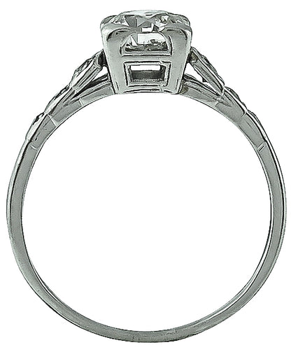 Vintage 0.98ct Diamond Engagement Ring