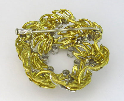 Vintage 1.00ct Diamond Buccellati Style Pin