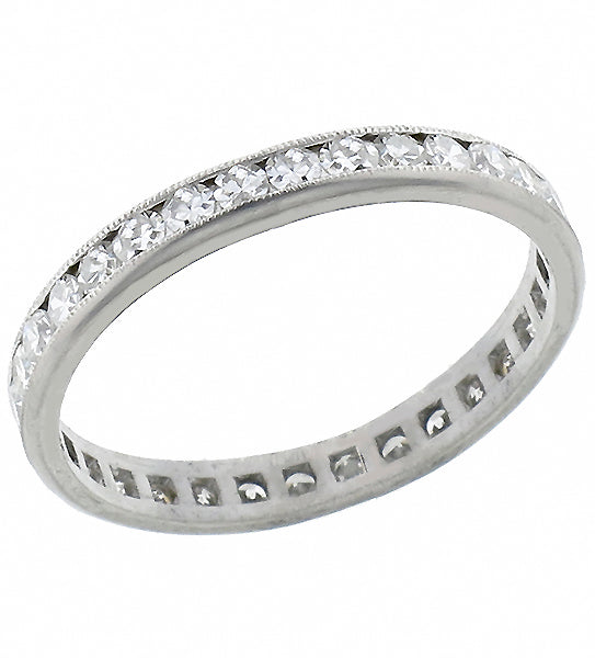 Vintage 1.00ct  Diamond Eternity Wedding Band