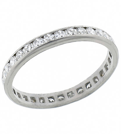 Vintage 1.00ct  Diamond Eternity Wedding Band