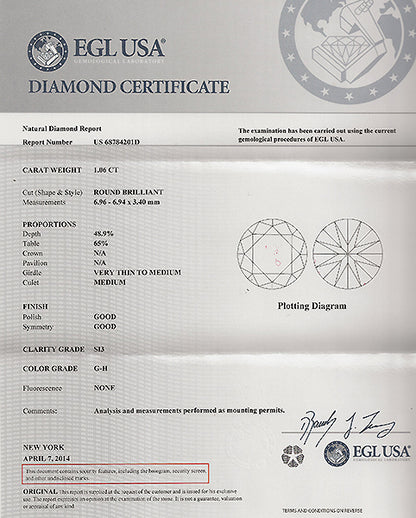 Vintage 1.06ct Diamond Engagement Ring