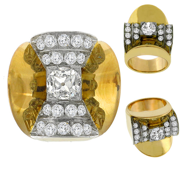 Vintage 1.11ct Diamond Gold Ring