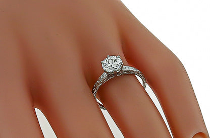 Vintage 1.18ct Diamond Engagement Ring