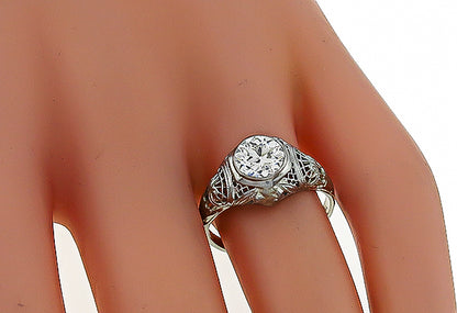 Vintage 1.18ct Diamond Engagement Ring