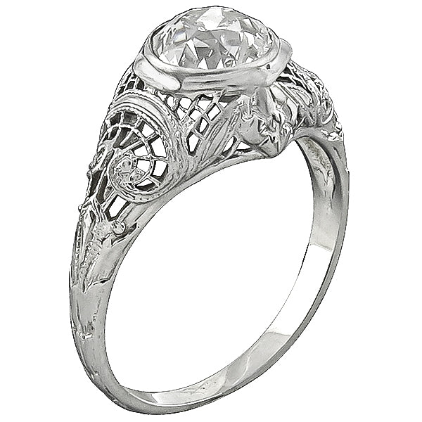 Vintage 1.18ct Diamond Engagement Ring