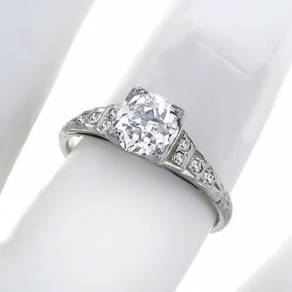 Vintage 1.20ct Diamond Engagement Gold  Ring