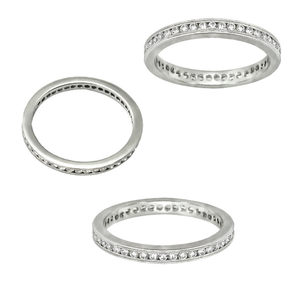 Vintage 1.20ct Diamond Eternity Wedding Band