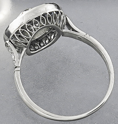 Vintage 1.27ct Diamond Sapphire Engagement Ring