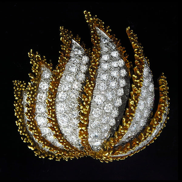 Vintage  13.00ct Diamond Gold Pin/Pendant