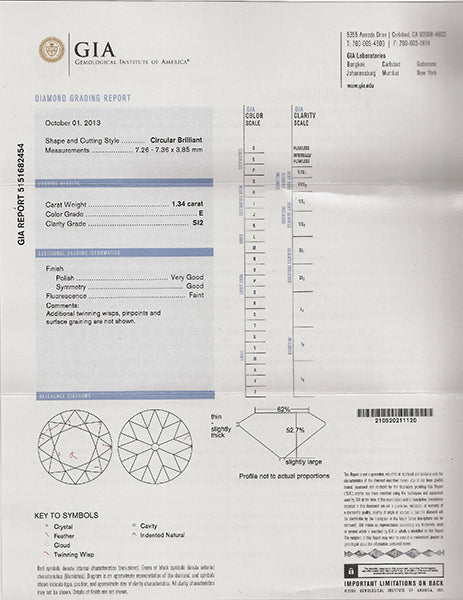 Vintage 1.34ct Diamond Engagement Ring