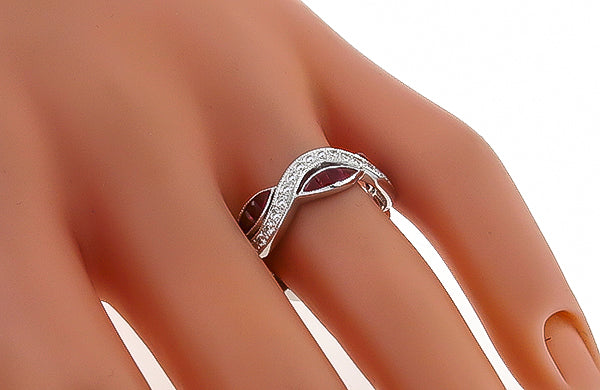 Vintage 1.36ct Ruby 0.68ct Diamond Eternity Wedding Band