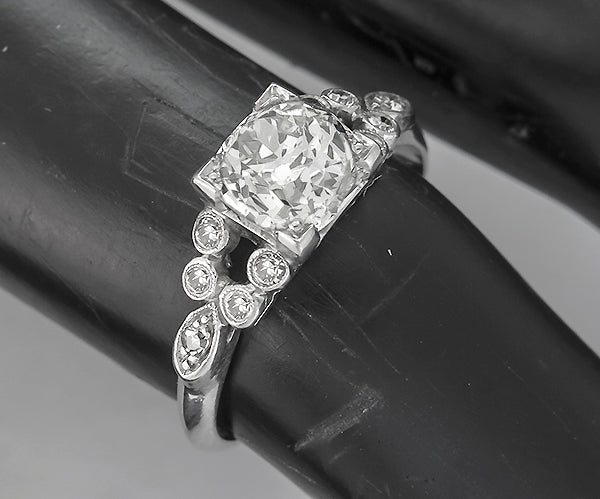 Vintage 1.43ct Diamond Platinum Engagement Ring