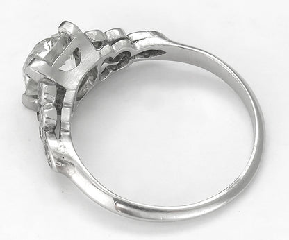 Vintage 1.43ct Diamond Platinum Engagement Ring