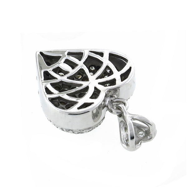 Vintage 1.50ct Diamond Gold Heart Pendant