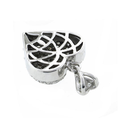 Vintage 1.50ct Diamond Gold Heart Pendant