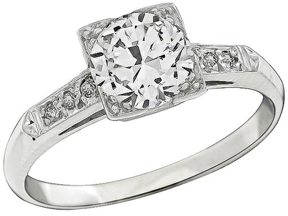 Vintage 1.54ct Diamond Engagement Ring