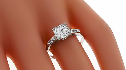 Vintage 1.54ct Diamond Engagement Ring