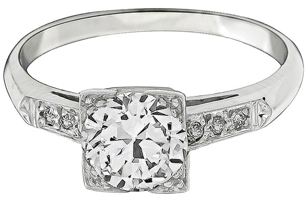 Vintage 1.54ct Diamond Engagement Ring