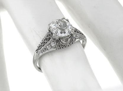 Vintage 1.55ct Diamond Antique Engagement Ring