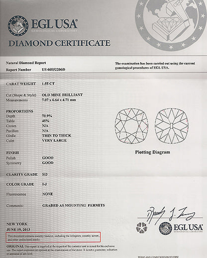 Vintage 1.55ct Diamond Antique Engagement Ring