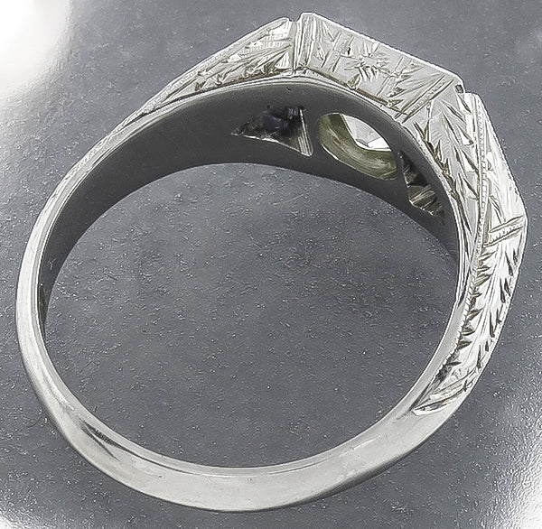 Vintage 1.56ct Diamond Sapphire Engagement Ring