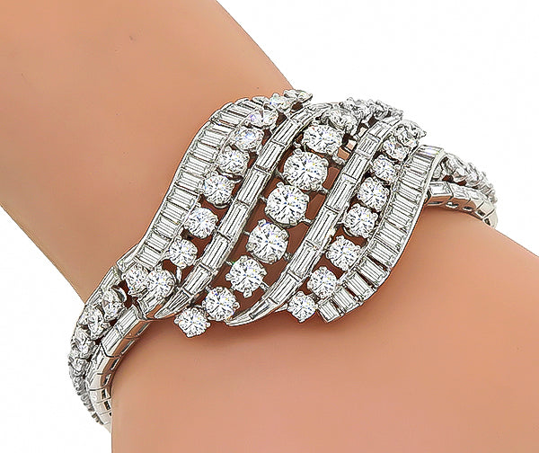 Vintage 16.00cttw Diamond Bracelet