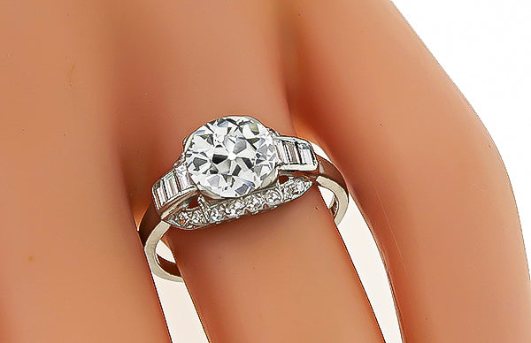 Vintage 1.65ct Diamond Engagement Ring