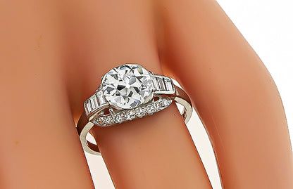 Vintage 1.65ct Diamond Engagement Ring