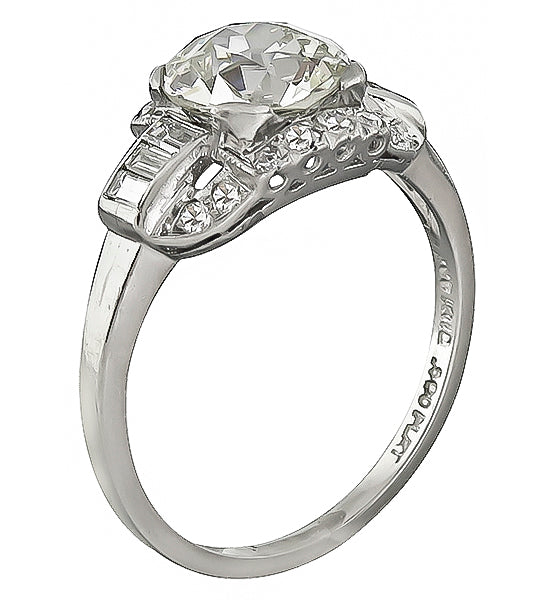 Vintage 1.65ct Diamond Engagement Ring