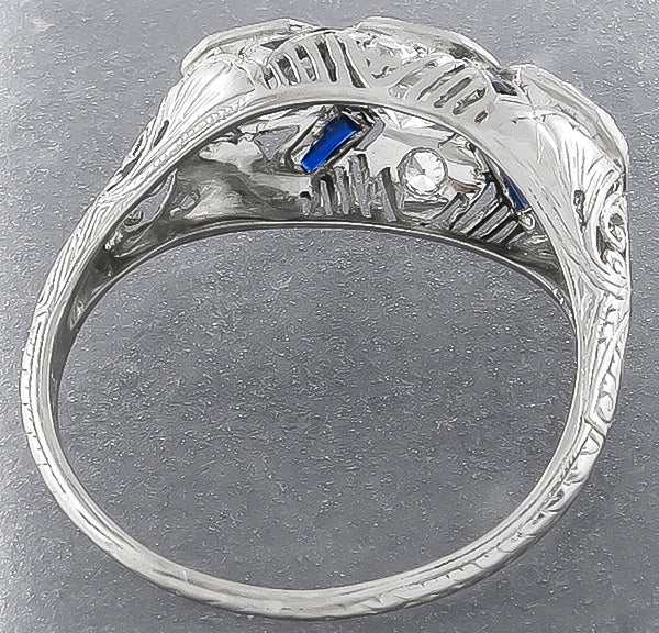 Vintage 1.65ct Diamond Sapphire Ring