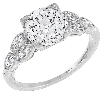 Vintage 1.68ct Diamond Engagement Ring